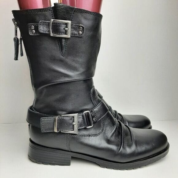 Blondo Black Leather Combat Boots - Picture 4 of 13
